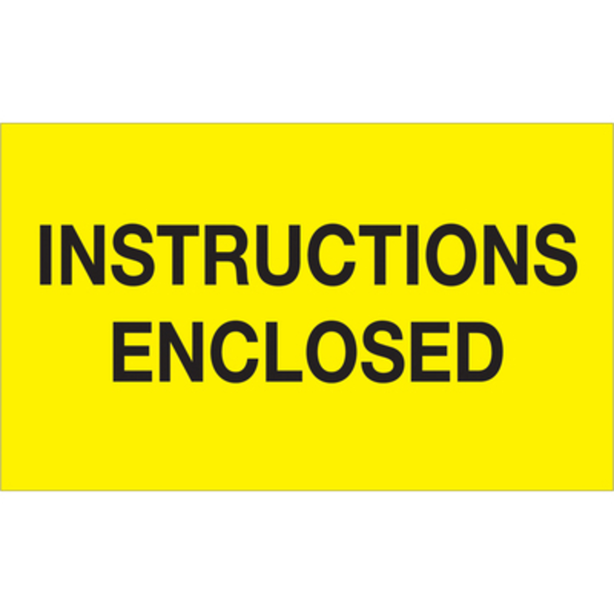 3 x 5in. - "Inst Enclo (Fluo Yello Label 500/CS, Model# DL1211